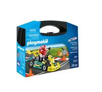 PLAYMOBIL - Valisette Pilote de Karting - 29 pièces - Mixte - A partir de 4 ans