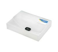 Valisette plastique Rapesco dos 6 cm - Transparente