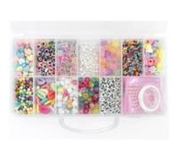 MAIN D'ARTISTE - Set de 900 Perles - Loisir Créatif - 105716 - Plastique - Activités Manuelles - Set - Adultes - Enfants - Imagination - Cadeaux - Anniversaire - À Partir de 6 ans