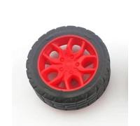 VALISS Roues de jouet en plastique, roues en caoutchouc à grain fin de 2 x 30 mm, petites roues, roues de voiture de jouet, roues modèle de bricolage pour étudiants (couleur : rose)