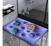 VALISS Tapis de bain domestique, tapis de boue de diatomées 3D avancé, tapis à séchage rapide sur la porte moderne.