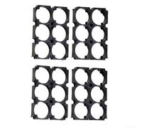 Valixirant 21700 Lot de 4 supports de batterie à monter soi-même, 2 x 3 batteries - Cadre Abspc avec trou de 21,75 mm, espacement central de 22,5 mm - Noir