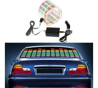 Valixirant Bande lumineuse LED pour voiture activée par le son - 45 x 11 cm - Lampe de flash rythme musicale DC 12 V véhicules - RGB - Changement de lumière avec microphone intégré, câble de 3 m