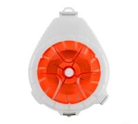 Valixirant Boîte de rangement en ABS pour ligne de pêche en carbone avec mécanisme anti-retour, lame de coupe intégrée et rainure de fixation de ligne - Organiseur compact de matériel de pêche, 8,63 x