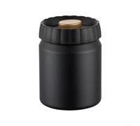 Valixirant Boîte hermétique en acier 304 pour grains de café, thé et café, récipient alimentaire résistant à l'humidité, haricots et épices, marchandises (noir)