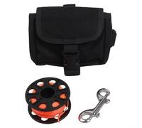 Valixirant Bouée de plongée en nylon 120 x 15 cm avec bobine de doigt de 30 m et exploration sous-marine en acier 316