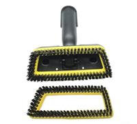 Valixirant Brosse à vapeur à main remplaçable pour Karcher SC1-5 CTK1020, tête de sol en nylon haute température avec extension pour carrelage et meubles de salle de bain, noir (noir + brosse de
