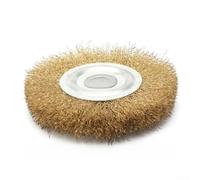 Valixirant Brosse de polissage pour meuleuse d'angle - 100 mm à 250 mm de diamètre extérieur, fil pur de 0,15 mm, sertissage et retrait des bavures, finition (125 mm x 16 mm)