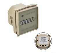 Valixirant Compteur horaire avec gamme 0-99999H59M, boîtier ABS, panneau 48 × 48 mm, AC 220-240 V 50 Hz, équipement