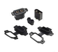 Valixirant Connecteur de port de charge de batterie au lithium XT90E - Base fixe 30 A avec contacts et coque, 42 × 25,3 × 19 mm, compatible avec les véhicules XT90E-F (un ensemble avec capuchon)