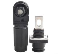 Valixirant Connecteur de stockage d'énergie de batterie 200 A, IP67 ignifuge terminal solaire PV et onduleurs refroidis, 1P avec placage argent, section transversale de 8 mm², noir/orange (noir)