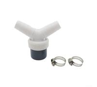Valixirant Connecteur de vidange 2 en 1 pour machine à laver en T de type Y pour extension de tuyau ramifié, raccord multifonction en plastique économiseur d'espace blanc (double tête)