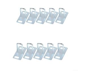 Valixirant Crochet de traction pour selle de vélo électrique et scooter - Matériel de montage en fer robuste, tailles 40 mm/45 mm/50 mm, finition argentée (lot de 5 ou 10) (10 pièces de 50 mm)