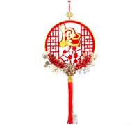 Valixirant Décoration à suspendre en bois faite à la main au Vietnam avec symbole de la fleur et artisanat culturel (chance)