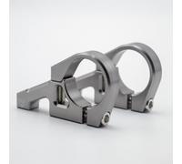 Valixirant Direct Stem DH Bike - Collier de serrage de guidon de 31,8 mm, alliage d'aluminium 6061 usiné CNC, compatible avec fourches à double couronne, hauteur de 27 mm, noir/argenté (argent)