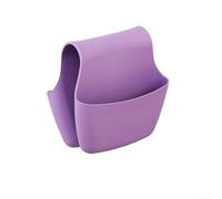 Valixirant Évier en silicone avec trous de drainage, porte-éponge à suspendre pour évier de cuisine, étagère de rangement rapide pour éponges, savon, gommage, rose (violet)