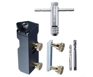Valixirant Gabarit de guidage profilé en aluminium 20, 30 ou 40 extrusions - Outil d'aide au taraudage de positionnement flexible avec trous M6/M8 (noir) (type b)