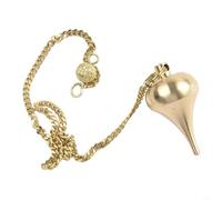 Valixirant Géomancie spirituelle de la terre et pendule avec détection de radiesthésie en alliage de détection d'énergie, équipement de finition dorée, pendentif divinatoire (A)