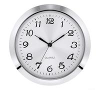 Valixirant Horloge à quartz à faire soi-même - 55 mm - Nécessite 1 pile Aaa - Finition arabe (non incluse) (chiffres arabes argentés)