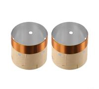 Valixirant Lot de 2 bobines vocales rondes à 2 couches pour haut-parleur de basse 8 Ohm, marron, 25,5 mm à 75,5 mm (49,5)