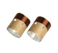 Valixirant Lot de 2 bobines vocales rondes à 2 couches pour haut-parleur de basse 8 Ohm, marron, 25,5 mm à 75,5 mm