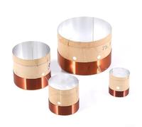 Valixirant Lot de 2 bobines vocales rondes à 2 couches pour haut-parleur de basse 8 Ohm, marron, 25,5 mm à 75,5 mm (51,5)