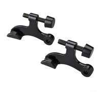 Valixirant Lot de 2 butées intérieures en zinc argenté pour porte - Construction robuste - Finition nickel sans perçage - Charnière en forme de K - Noir