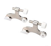 Valixirant Lot de 2 butées intérieures en zinc argenté pour porte - Construction robuste - Finition nickel sans perçage - Charnière en forme de K - Nickel