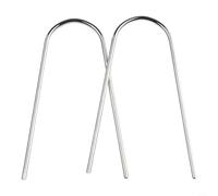 Valixirant Lot de 2 outils de démontage d'autoradio en acier pour extraction stéréo DIN - Clés de déverrouillage en forme de U - Longueur 11,5 cm - Finition argentée