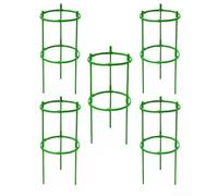 Valixirant Lot de 5 pots de cage à tomates vertes, support réglable en ABS pour plantes grimpantes, plantes grimpantes, plantes grimpantes, piquets de jardin, petites tomates dans des conteneurs, 20