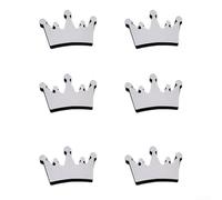 Valixirant Lot de 6 stickers muraux modernes - Miroir papillon 3D pour salon, chambre à coucher - Acrylique - Salle à manger (argenté, 10 cm de hauteur, DIY)(B)