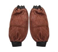 Valixirant Manchons de soudage en cuir de vachette résistant à la chaleur avec crochet et fermeture, 46 cm de long, jaune, soudure, métallurgie et travaux de machines