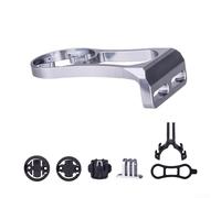 Valixirant Ordinateur de vélo en alliage d'aluminium pour appareils Garmin//Cateye - CNC anodisé, léger 65 g, double ordinateur et lumières, guidon/potence (argent)