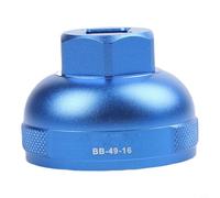 Valixirant Outil d'installation et de démontage du pédalier en alliage d'aluminium fileté intégré BB-39/BB-49, ajustement CNC, 7 x 7 x 4,5 cm, compatible avec couple de 35-50 N·m, bleu (BB-49-16)