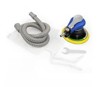 Valixirant Ponceuse orbitale pneumatique aléatoire de 15,2 cm, polisseuse 13 500 tr/min pour bois, broyeur excentrique de 150 mm avec papier de verre, échappement arrière (avec aspirateur)