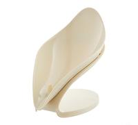 Valixirant Porte-savon en forme de feuille avec plateau de drainage antidérapant ABS porte-savon de salle de bain support de comptoir blanc crème ou noir 18 x 13 x 9 cm (blanc crème)