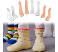 Valixirant Présentoir de chaussures et chaussettes en polyéthylène pour enfants - Magasin de détail ou bricolage à domicile - Options blanc et ton peau, longueur 28 cm, 9-14 cm de la cheville au