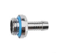 Valixirant Raccord cannelé en laiton G1/4 pour refroidissement PC - Connecteur de tuyau à deux pagodes avec placage chromé, bague d'étanchéité en silicone, compatibilité OD 8-14 mm, longueur 27 mm