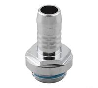 Valixirant Raccord cannelé en laiton G1/4 pour refroidissement PC - Connecteur de tuyau à deux pagodes avec placage chromé, bague d'étanchéité en silicone, compatibilité OD 8-14 mm, longueur 27 mm (9