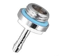 Valixirant Raccord cannelé en laiton G1/4 pour refroidissement PC - Connecteur de tuyau à deux pagodes avec placage chromé, bague d'étanchéité en silicone, compatibilité OD 8-14 mm, longueur 27 mm (4