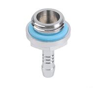 Valixirant Raccord cannelé en laiton G1/4 pour refroidissement PC - Connecteur de tuyau à deux pagodes avec placage chromé, bague d'étanchéité en silicone, compatibilité OD 8-14 mm, longueur 27 mm (5