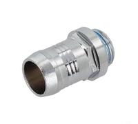 Valixirant Raccord cannelé en laiton G1/4 pour refroidissement PC - Connecteur de tuyau à deux pagodes avec placage chromé, bague d'étanchéité en silicone, compatibilité OD 8-14 mm, longueur 27 mm (14