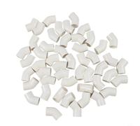 Valixirant Raccord de tuyau en PVC coudé à 45 degrés - Assemblage de bords coniques en PVC de qualité meubles Finition brillante lisse Blanc pur Lot de 50 serres à faire soi-même Plomberie extérieure
