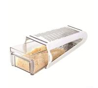 Valixirant Râpe double face en acier inoxydable pour fromage, beurre, légumes, outil de cuisine 2 voies, blanc, design compact, facile à nettoyer, 13,5 x 10 x 22 cm