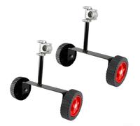 Valixirant Roues de débroussailleuse à hauteur variable de 34,8 à 45 cm - Compatible avec la construction aérospatiale - Tubes de 26 mm et 27 mm - Noir (26 mm)