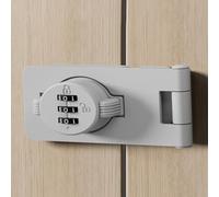 Valixirant Serrure à combinaison numérique sans clé à 3 chiffres pour armoires en verre, portes coulissantes, serrure de sécurité en alliage de zinc avec affichage du mot de passe 2,53 x 1,39 x 1,00