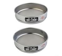 Valixirant Tamis de laboratoire en acier inoxydable de 20 cm, cadre chromé, différentes ouvertures de maille pour l'analyse des matériaux et l'inspection des échantillons (12 mailles)