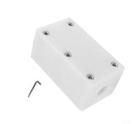 Valixirant Taquet de fixation pour support de pêche en bateau - Rail en T et pince en polypropylène - Tubes ronds de 25 à 38 mm, de qualité marine, résistant - Blanc (1 paquet) (25 mm)