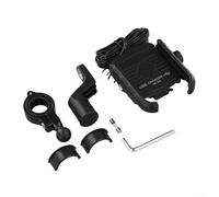 Valixirant Téléphone pour guidon de moto avec chargement sans fil 15 W et USB-C 18 W, compatible de 3,5 à 6,5", serrure à clé électronique, induction 0,1 s, charge de coque de 8 mm, PC+ acier, noir