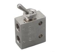 Valixirant Vanne pneumatique mécanique à 2 positions à 3 voies, vanne de commande rectangulaire TAC2-31V, actionnement par levier, 3 ports NO type commun, corps, 0-0,9 MPa, 0-60 °C